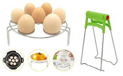 #ad Egg Rack Steamer with Dish Plate Egg Clamp for Instant Pot 568qt Pressure Cook $5.99