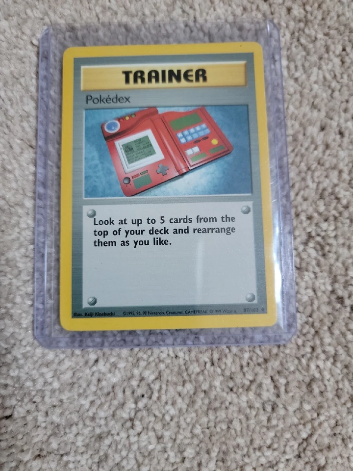 Pokemon Pokedex 87/102 Base Set Rare Trainer WOTC Pokemon Card Cased Since 99  - Image 2 of 4