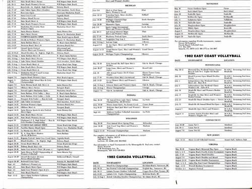 1982 National Outdoor Volleyball Schedule and Information Brochure NOVA - Picture 5 of 5