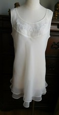 NWOT WHITE CHIFFON w/JEWELED BODICE VICTORIA SECRET BRIDAL WEDDING NIGHTGOWN SM
