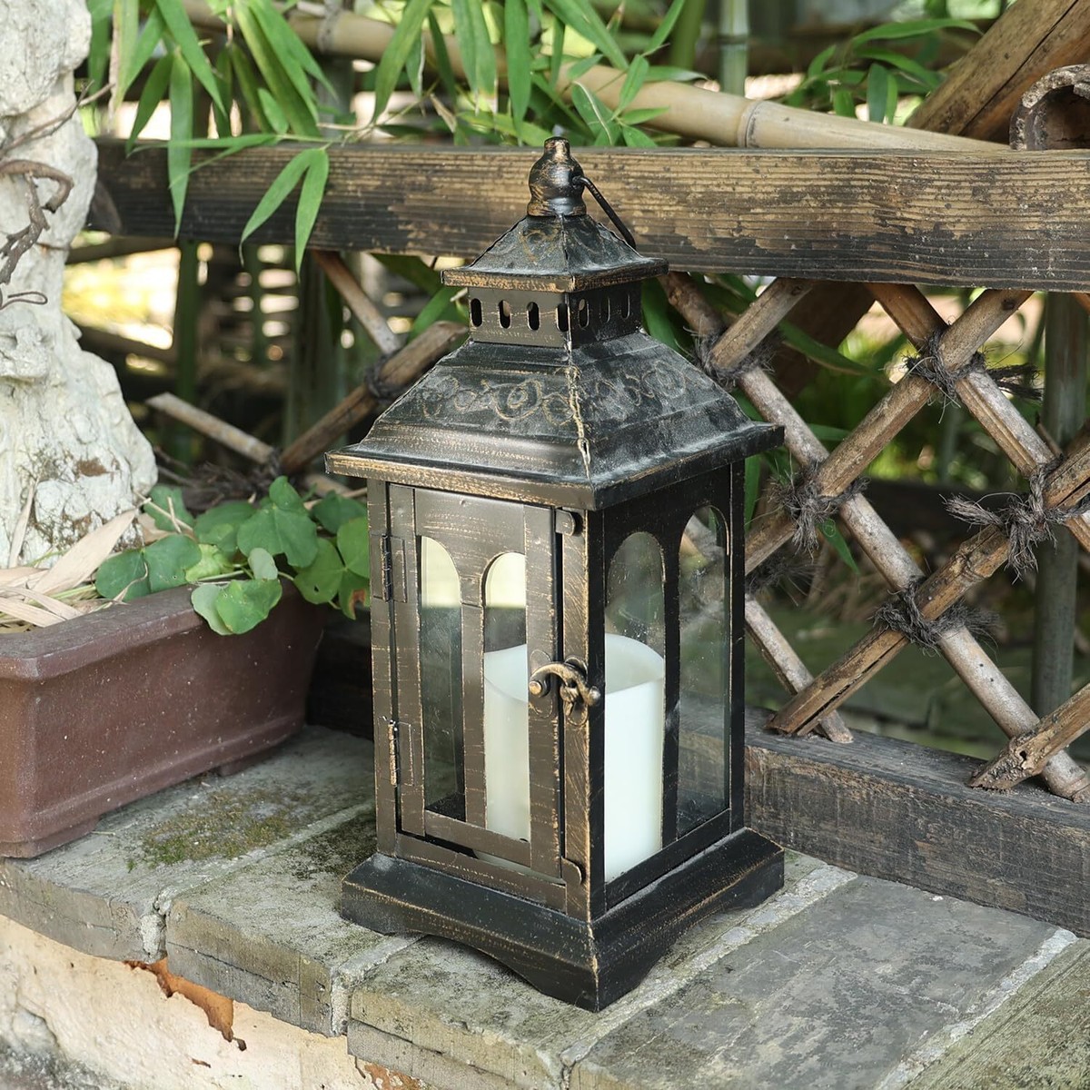 Candle Lantern Decorative Indoor & Outdoor Christmas Vintage Metal
