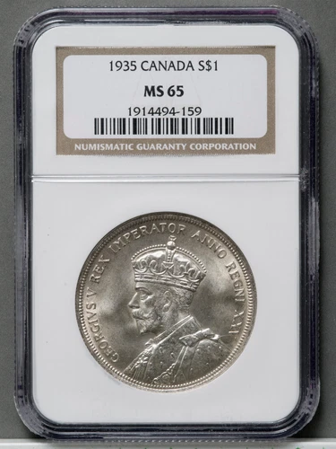 1935 Canada $1 NGC MS-65