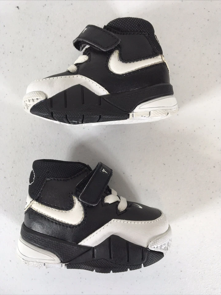 VNDS 2005 Nike Air Zoom Kobe Bryant 1 OG Black White Baby Toddler 2c 313169-012 - Image 3 of 4