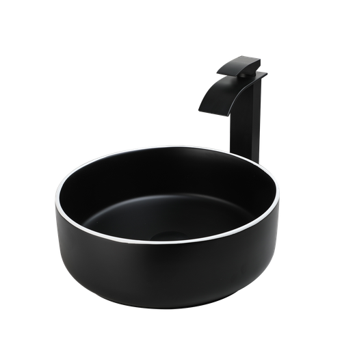 US Bathroom Ceramic Vessel Basin Sinks Bowl Waste Pop-up Drain With Taps - Picture 36 of 36