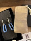 BURBERRY -  Chain Link Earrings In  Palladio Blue w Original Box And Dustbag — photo 6