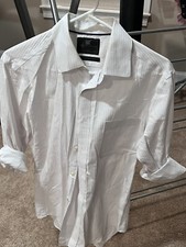 White dress shirts for men slim fit shirt