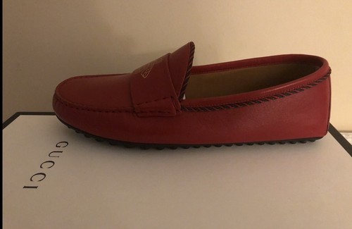 NIB Gucci Kanye Web Trim Red Leather Bee Detailed Drivers Sz 6.5EU/7.5US $620.00 - Picture 6 of 12