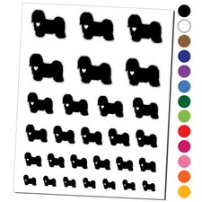 Havanese Dog with Heart Temporary Tattoo Water Resistant Set