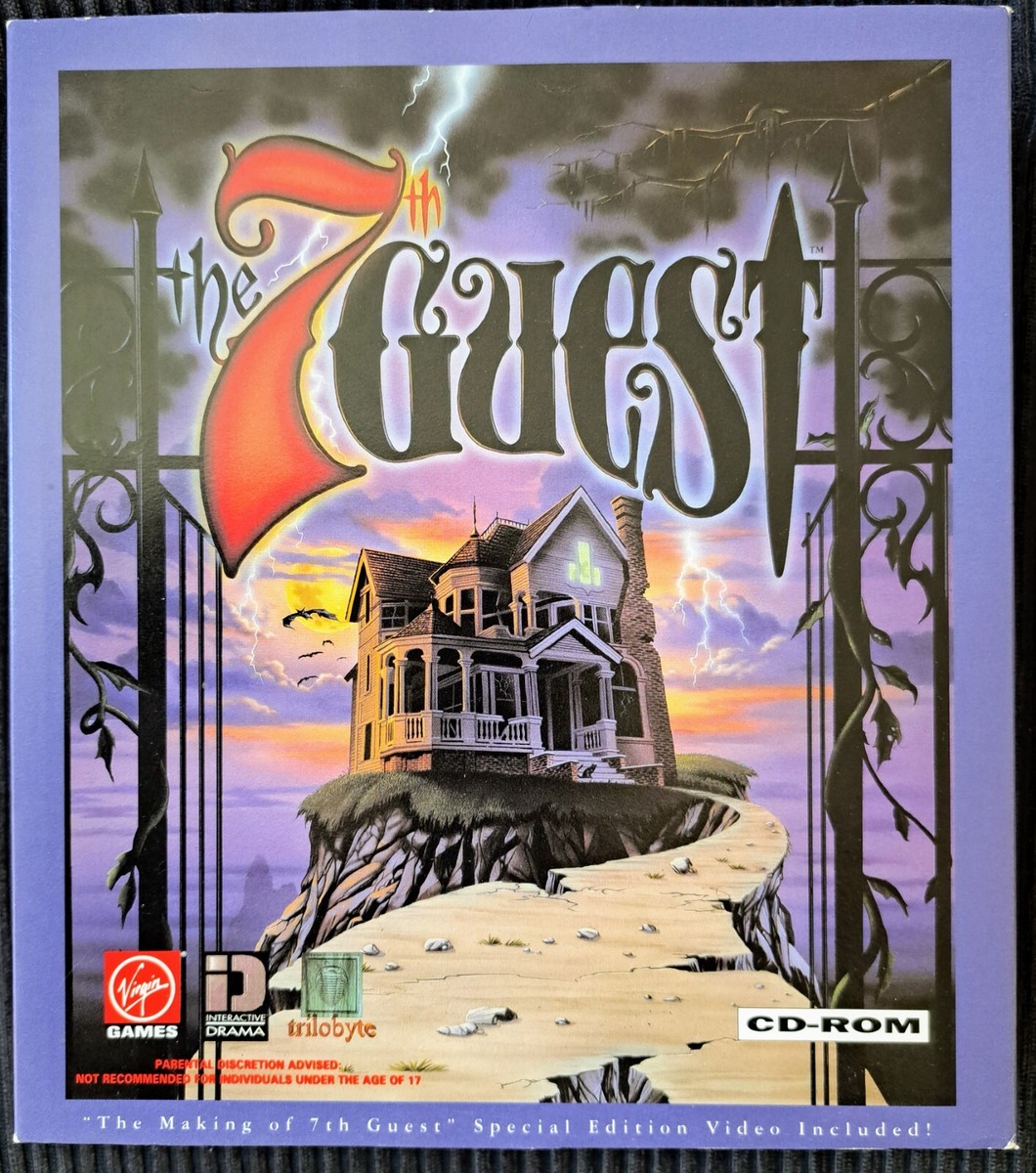 The 7th Guest, 1992, Vintage PC Big Box, Video Game CD-ROM