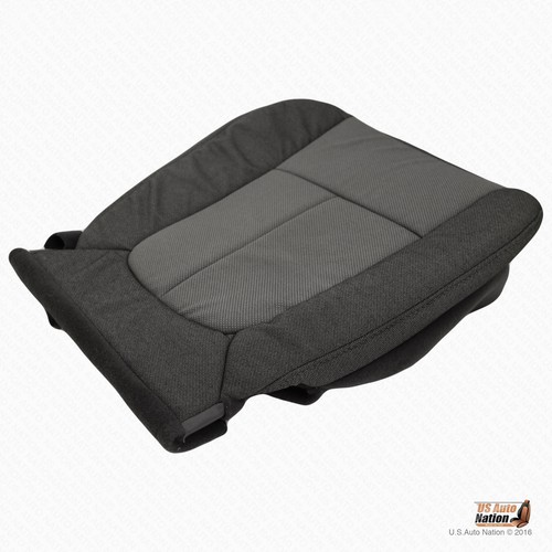 2009 2010 Ford F150 STX XL Front DRIVER Bottom GRAY Cloth Replacement Seat Cover - Picture 5 of 7