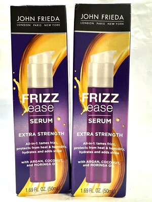 2 frieda frizz ease serum extra strength 1.69oz ea scuffed box