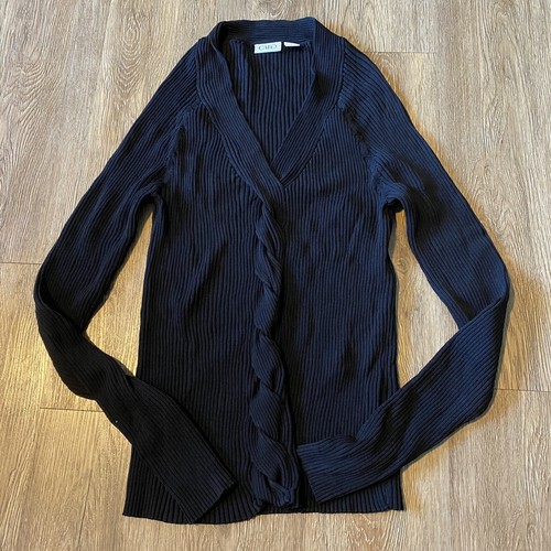 Cato Black Ribbed Long Sleeve Knit 