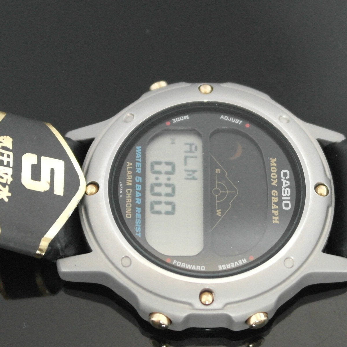 VINTAGE CASIO MOON GRAPH GMW-61 MODULE {832} 1985 Men's Watch TAGS