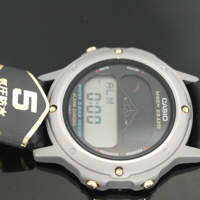 VINTAGE CASIO MOON GRAPH GMW-61 MODULE {832} 1985 Men's Watch TAGS