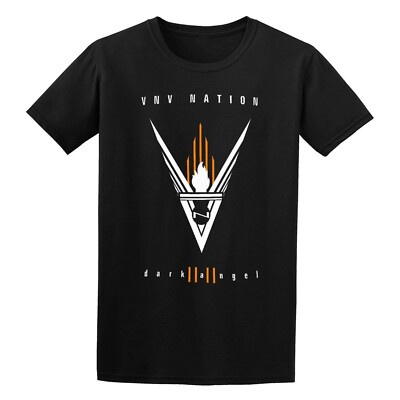 VNV Nation Band Black Cotton T-Shirt Short Sleeve