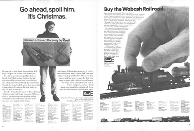 Revell Modelleisenbahn Set 1968 ZWEISEITIG Vintage Print Ad Wabash Weihnachtsgeschenk