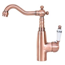 Antique Red Copper Brass Kitchen Wet Bar Bathroom Sink Faucet Mixer Tap fnf629