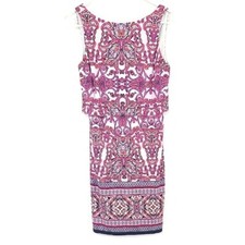 VINCE CAMUTO Popover Tiered Paisley Dress Lined Summer Work Wedding, size 2