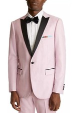 Paisley Gray Mens 46R Slim-Fit Peak Lapel Tuxedo Jacket Orchid