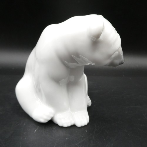 Lladro Figurine 1209 Polar Bear Sitting Perfect In Original Box - Picture 3 of 11