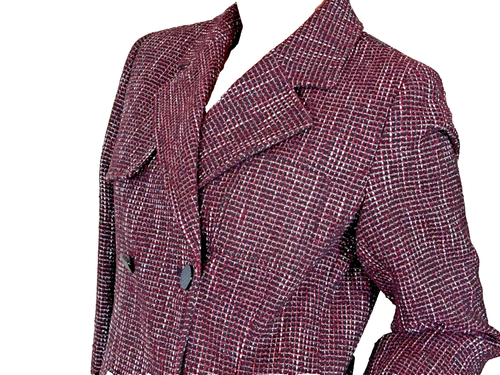 Karl Lagerfeld Paris Damen Tweed langer Mantel Größe 8 - Bild 4 von 9