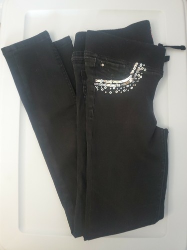 Girl's Lee Black Pull Up Pants Size 10 - Picture 2 of 8