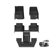 3W Floor Mats Fit for Jeep Grand Cherokee L 2021-2024 2025, TPE All Weather C...