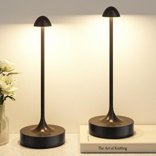 Rechargeable Cordless Table Lamp, Battery Operated Lamps, 3-Color Stepless Di...