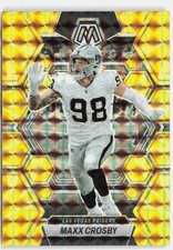 2023 Panini Mosaic #123 Maxx Crosby Reactive Yellow Mosaic