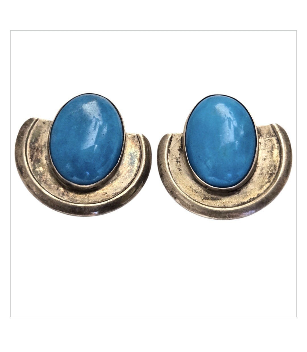 abstract modern BRAD EGGER geometric sterling sil… - image 1