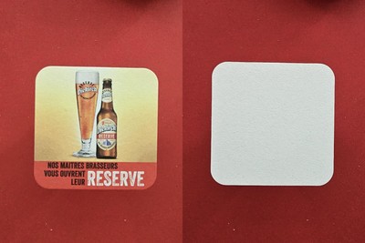 Diekirch Reserve roter Streifen Brauerei Bierdeckel Bier
