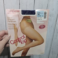 Vintage JC Penney Plum Purple Super Shaper Pantyhose Control Top Size Long