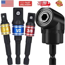 Impact Grade Driver Sockets Adapter Extension Set Drill Bit 3Pcs 1/4 3/8 1/2"...