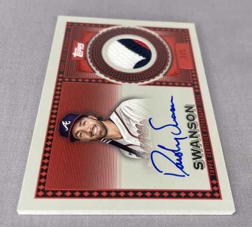 Parche automático de béisbol Dansby Swanson 2021 Topps/5 ~ TRAP-DS ~ Braves Cubs - Imagen 4 de 6
