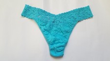 Hanky Panky Signature Lace Original Rise Thong, Light Turquoise, One Size