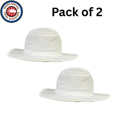 Cricket Panama Hat - White Sun Hat for Cricket - (Pack of 2)