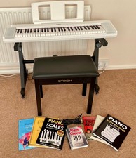 Yamaha NP-15 Piaggero Digital Piano Keyboard Bundle Stand Stool Books Excellent