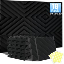 18 Pack Sound Proofing Panels, 2" X 12" X 12"Acoustic Wall Panels, Soundproofing