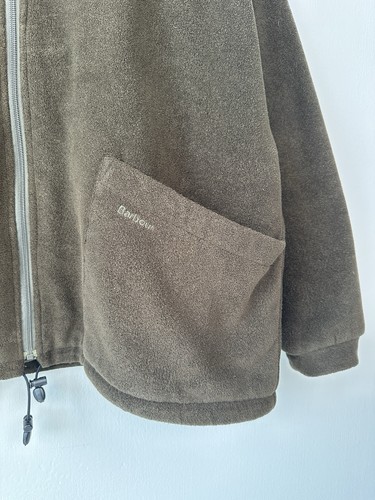 BARBOUR A895 Classic Fleece Jacket Khaki Green Men’s size XL - Picture 6 of 17