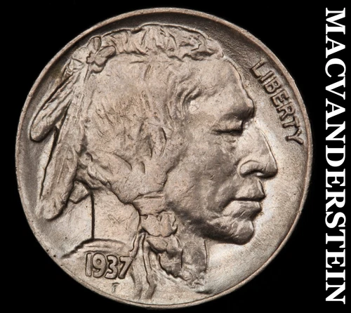 1937 Buffalo Nickel- Brilliant Uncirculated Luster No Reserve #J3675