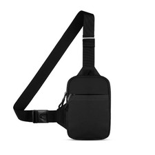 Mini Water Resistant Crossbody Sling Bag Dual Pocket Small Chest Pack Bag