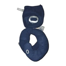 BCOZZY Neck Pillow for Travel Double Support to Head Neck Large W Tote Blue