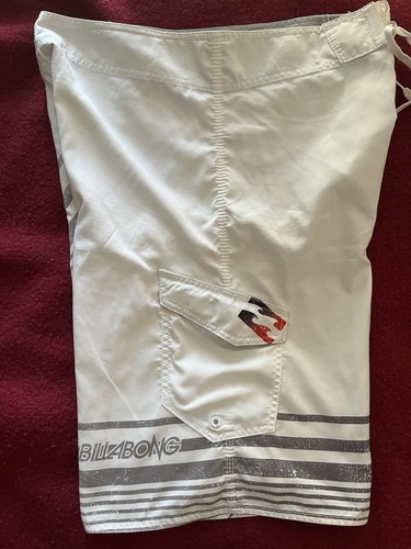 Billabong White Men's Size 34 21 In Quad Board Shorts Trunks - Picture 5 of 5