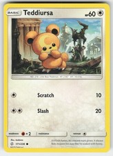 Teddiursa 171/236 Common Cosmic Eclipse Pokemon Lightly Played