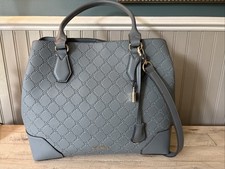 Nine West Brooklyn Jet Set Carryall Womens Satchel Bag in Blue