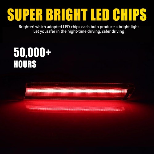 2X Rear Red LED Side Marker Lights Clear For 2004-2008 Acura TL Based Model EXD - Picture 2 of 17