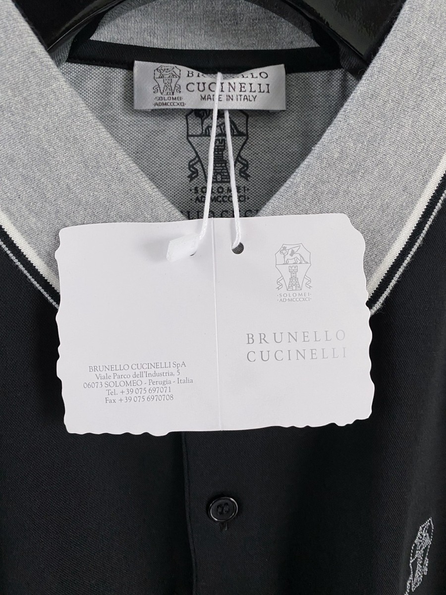 Brunello Cucinelli 2026 Premium Polo Shirt, Short Sleeve, Size XL