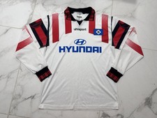 HAMBURG 1995/1996 HOME FOOTBALL LONG SLEEVE UHLSPORT VINTAGE SHIRT SIZE L ADULT