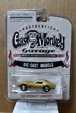 GreenLight Hollywood Gas Monkey Garage 1:64 1969 Chevy Corvette Gold Diecast LE
