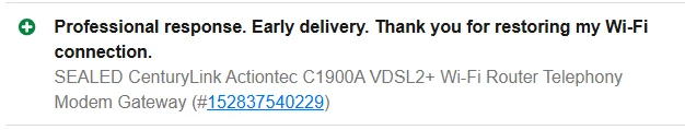 SELLADO CenturyLink Actiontec C1900A VDSL2+ Router Wi-Fi Módem Telefonía Módem Gateway Foto 2 de 4